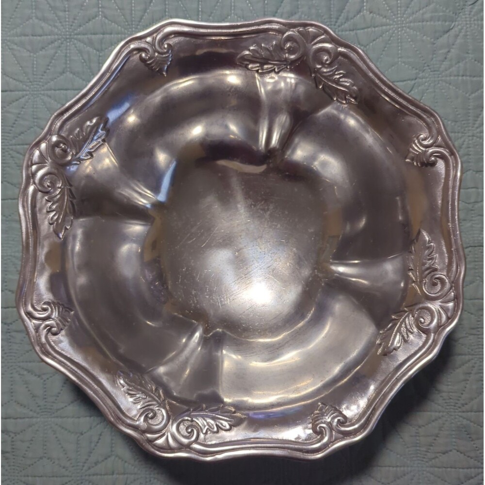 Lennox Butler's Pantry 3 Piece Metal Salad Bowl & Serveware Fork/Spoon Scalloped